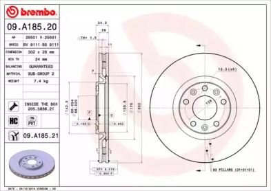 09.A185.21 BREMBO  